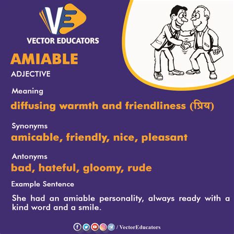 amiable synonyms and antonyms.